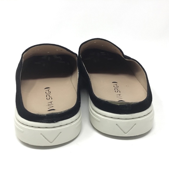 Via Spiga Rina3 Black Suede Embroidered Mules. - Picture 7 of 9